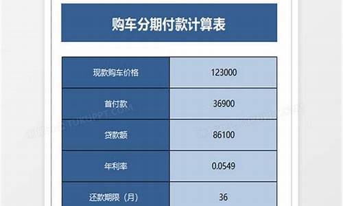 车贷计算方法_车贷计算方法骗局